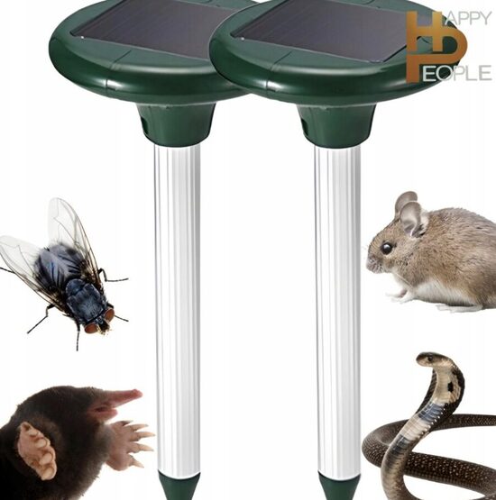 Kurmių atbaidymo prietaisas- repelentas su saulės baterija, 2 vnt.